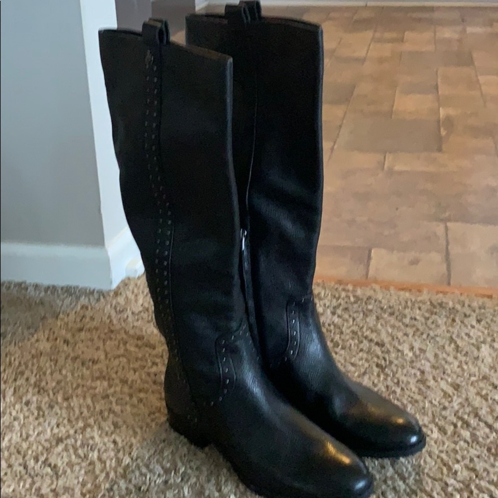 Sam Edelman black leather riding boots